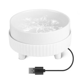 Heated Water Bowl For Dogs And Cats Ceramic Heated Pet Water Bowl Food Warmer USB Powered Thermal Pet Bowl Provide Fresh Non Freezing Drinkable W (Type: 1 Bowl)